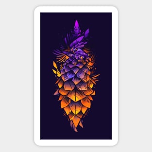 A pine cone sunset watercolor Magnet